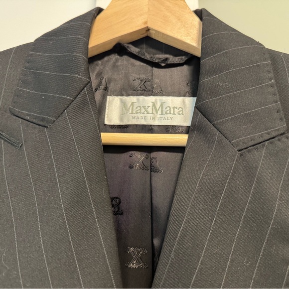 MAX MARA Zinco double-breasted pinstriped wool-twill blazer - Picture 3 of 9